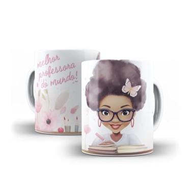 Imagem de Caneca branca dia dos professores floral (14113)