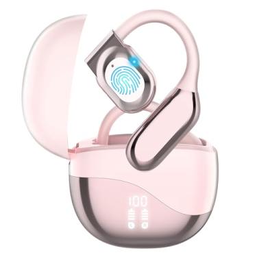 Imagem de Fones de ouvido para tradutor de idiomas AI, fones de ouvido de tradução 3 em 1 em tempo real OWS 144 idiomas e acentos, dispositivo de tradução para aprendizado de viagens de negócios, rosa