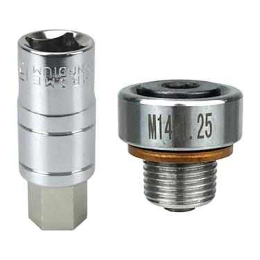 Imagem de KiBcsLic Kit de Reparo de Rosca Do Cárter de óleo, Parafuso Autoatarraxante, Portátil, Fácil de Instalar, Kit de Reparo Do Cárter de óleo Do Motor, Plugue de D, M14 125