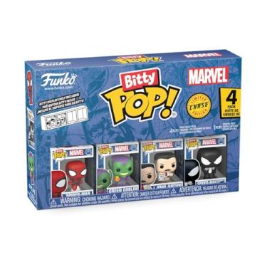 Imagem de Funko Bitty Pop! Homem-Aranha - Spider-Man 4pkY uma minifigura misteriosa surpresa - 0,9 polegadas (2,2 cm) - Marvel Comics - Comics Marvel Colecionável - Repesa empilhável incluída - ideia de