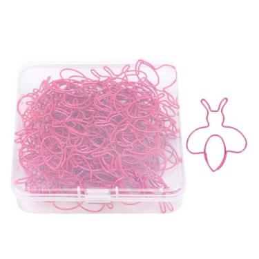 Imagem de GLOGLOW Clipes de Papel Em Forma de Abelha Clipes de Papel Clipes de Favoritos para Organizar Arquivos Decorando Scrapbooks Com Caixa Transparente para a Escola de Escritório Em Casa (Rosa)
