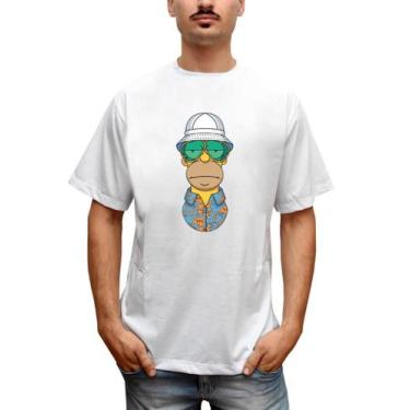 Imagem de Camiseta Masculina Simpsons Homer Hawaii Tumblr Férias - Bella Store, 