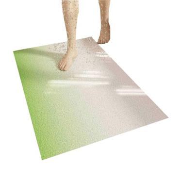 Imagem de Tapete de chuveiro antiderrapante, tapete seguro de bucha de PVC, tapetes de banheiro confortáveis, acessórios de banheiro de secagem rápida, almofadas de aderência para segurança de banheiro no chão