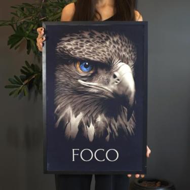 Imagem de Quadro Com Moldura Impresso em Tela 62x43cm - Foco