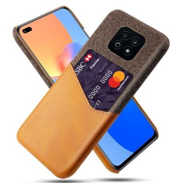 Imagem de Capa para Honor Play 5 Youth,Anti-deslizamento,Proteção contra quedas de 360°,Resistência à impressão digital,Tela e caso de couro PU com 1 slot de cartão atrás-Brown