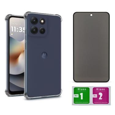 Imagem de Capa Anti Impacto Para Moto G56 + Pelicula Privacidade - Mustangshop