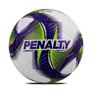 Imagem de Bola de Futebol de Campo Penalty Líder N4 XXV, U, Branco, Roxo