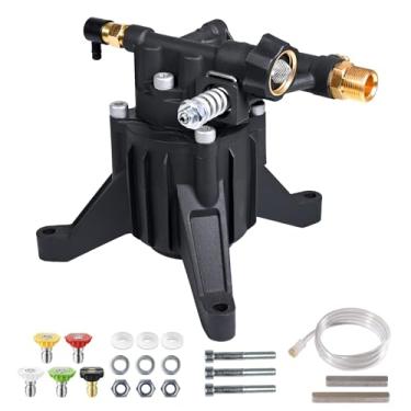 Imagem de YAMATIC Bomba de lavadora de pressão vertical máx. 3400 PSI 2,5 GPM, bomba de substituição de eixo de 7/20.3 cm para lavadora elétrica, compatível com Simpson, Honda, Ryobi, Craftsman, GCV190 entrada