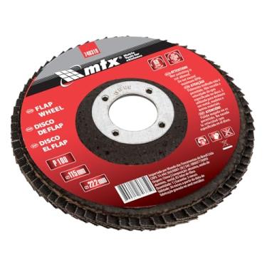 Imagem de MTX Disco de Desbaste Grão P100 – 115x22,2 mm, Para Esmerilhadeira Angular, Disco Abrasivo de Alto Desempenho para Madeira, Metal e Plástico