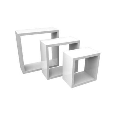 Imagem de Kit Nicho Quadrado Branco Mdf 15 Mm - Sonno Baby