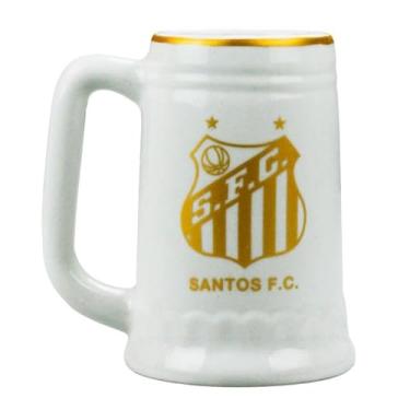Imagem de Caneca Branca Porcelana 500ml - Santos TSP005BR-4-B