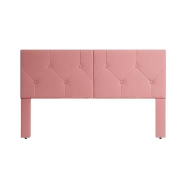 Imagem de Cabeceira Cama Casal 1,40 com Pés Berlim 5 Cores (ROSA)