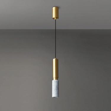 Imagem de Minimalista Led Tubo Longo Pingente Luz Mármore Holofotes Altura Ajustável Pendurado Luz De Teto Tira Lustre Suspenso Ilha De Cozinha Iluminação Pendente Para Sala De Jantar C, White
