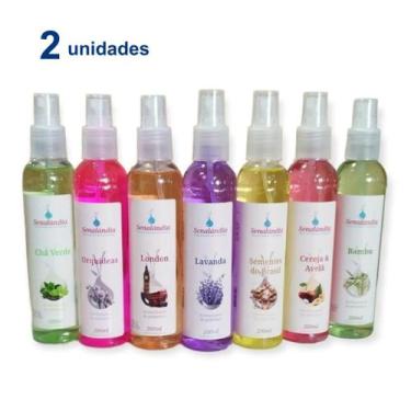 Imagem de 2 Odorizador Spray Borrifar 200ml Aromatizador Perfumado Bambu Orquíde