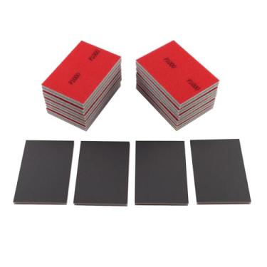 Imagem de 24 peças de esponja de lixa de 1000 grãos, bloco de lixamento molhado e seco 10 x 7,6 cm, papel de areia reutilizável para paredes de drywall de madeira de metal, pintura automotiva de pedra, plástico
