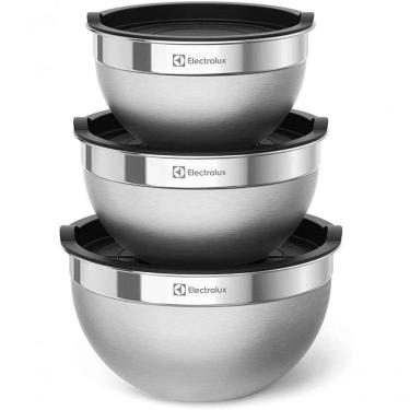 Imagem de Jogo Potes Bowls Electrolux Inox 3 Com Tampa