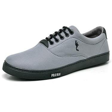 Imagem de Sapatenis Masculino Casual Original Polo Blu Cano Baixo Tênis Confortavel Leve Macio Variedades de Cores Exclusivo SAP7750, ORIGINAL Polo Blu (Cinza/Preto, BR, Adulto, Numérico, 39)
