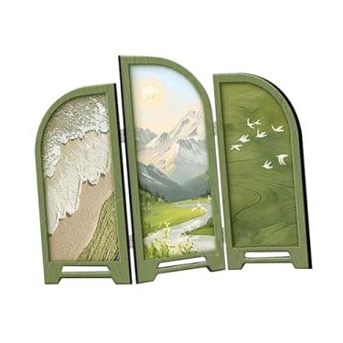 Imagem de IEUDNS Mini enfeite de tela dobrável, divisória moderna para mesa, tela decorativa para armário de entrada, prateleira, decoração para casa, presentes de, Style a, S