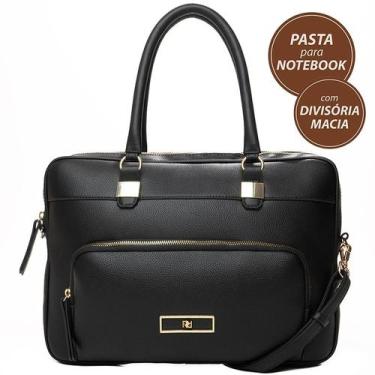 Imagem de Bolsa Pasta Notebook Transversal Feminina Rafitthy 28.16600, Preto