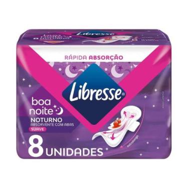 Imagem de Absorvente Libresse Noturno Suave com Abas - Embalagem com 8 Unidades