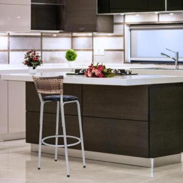 Imagem de Banco Banqueta Balcão Alto Ideal Bancadas Ilhas Cozinha Americana Bar 