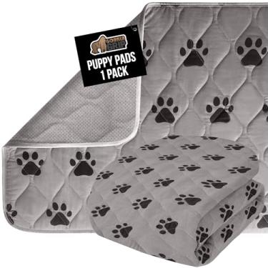 Imagem de GORILLA GRIP Almofadas laváveis para filhotes, tapete de gaiola antiderrapante para cães, almofada de xixi de pano impermeável para treinamento de filhotes em cercadinho, cobertor reutilizável para