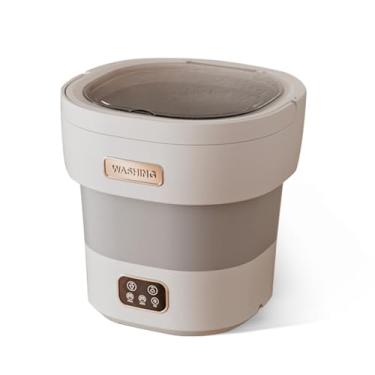 Imagem de Máquina de lavar portátil, mini lavadora dobrável de 12 L com 4 modos e cesta giratória, limpeza profunda de roupas íntimas, roupas de bebê e roupas pequenas para apartamentos, dormitórios, trailers