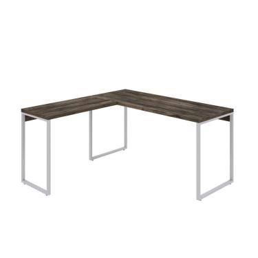 Imagem de Mesa Em L Kuadra Diretor 150x150x75cm Carvalho Dark - Carvalho Dark -