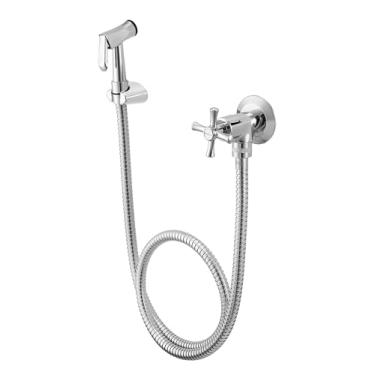 Imagem de Ducha Higiênica com Registro 1851 Linha Tetra 1/4 de Volta Cromado Meber