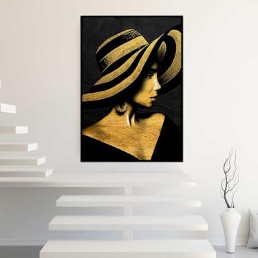 Imagem de Quadros Decorativos com Moldura Arte Pintura Flores Branca Sala Quarto Kit Conjunto 2