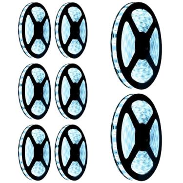 Imagem de Kit 8x Fita De Led 3528 Branco Frio 6000K Ip20 12V 60 Led/m - 5 Metros Cada