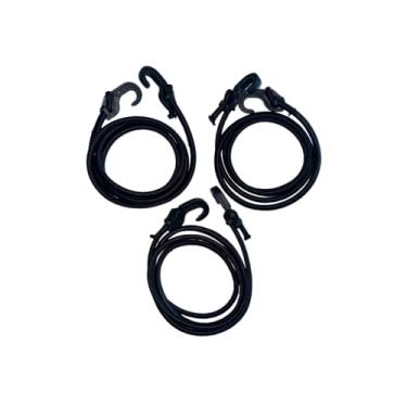 Imagem de Corda Elástica Para Bagageiro Moto/Bike 3 Un 1,5mt Preto