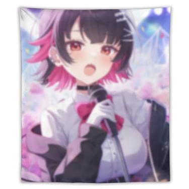 Imagem de LIEGBMEU Tapeçaria sexy de anime menina 127 x 152 cm arte de colcha de parede decoração de tapeçaria caprichosa AF188