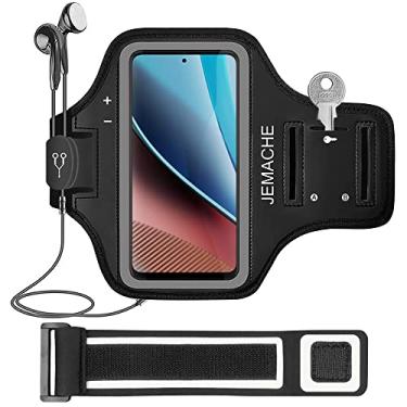 Imagem de Capa para iPhone 11 Pro, iPhone X/PP, braçadeira JEMACHE resistente à água, academia, exercícios, corrida, braço, capa para iPhone 11Pro, X, PP (5,8") com suporte para chave, Black (Fit Otterbox)