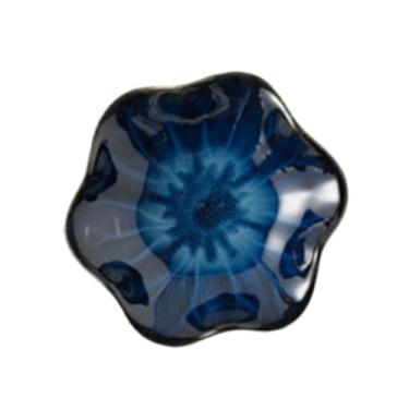 Imagem de Colaxi Porta-colheres em formato de flor, porta-colheres, descanso de colher, bandeja para talheres de cozinha, bandeja para pratos de joias, chaveiro, Azul Profundo