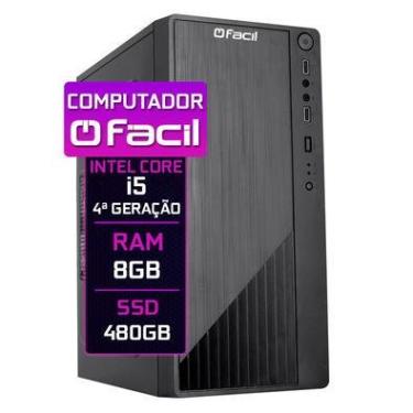 Imagem de Computador Fácil Intel Core I5 4a Geração, 8GB, SSD 480GB, Windows 10 Trial