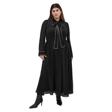 Imagem de City Chic Vestido feminino plus size - Kara Maxi, Preto, 25 Plus Size