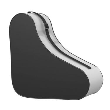 Imagem de Colaxi Bolsa de skate, bolsa de armazenamento para sapatos de skate, acessórios de skate, bolso com zíper, recipiente de 3 camadas para transporte para, Preto