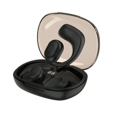 Imagem de Fone de Ouvido Bluetooth 5.3 de Indução Óssea Case Tela Digital (Preto)