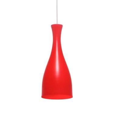 Imagem de Lustre Pendente Taschibra Td 1003 E27 Bivolt Vermelho Fosco