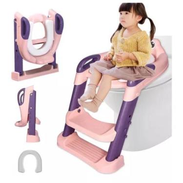 Imagem de Troninho Assento Redutor Vaso Sanitário Infantil Com Escada - Robomix,