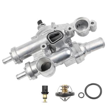 Imagem de Dasbecan Carcaça de termostato de refrigeração de motor de alumínio atualizado compatível com Chrysler 200 Sebring Dodge Avenger Caliber Journey Jeep Compass Patriot 2.4L 2007-2020 Substituição