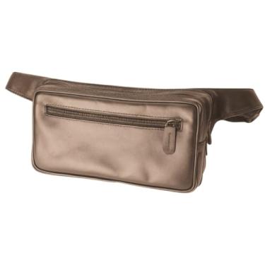 Imagem de Pochete Masculina Grande em Couro Legítimo Bovino – Premium, Casual, Elegante e Versátil, Modelo Militar Resistente e Espaçoso para Ocasiões Especiais 03 (Marrom)