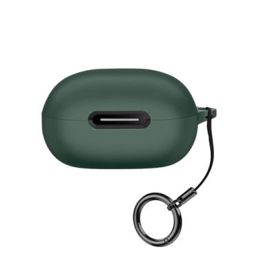 Imagem de Keminsung Compatível com Anker Soundcore P40i, capa de fone de ouvido sem fio, material de silicone, à prova de choque, capa protetora portátil exclusiva com mosquetão (verde)