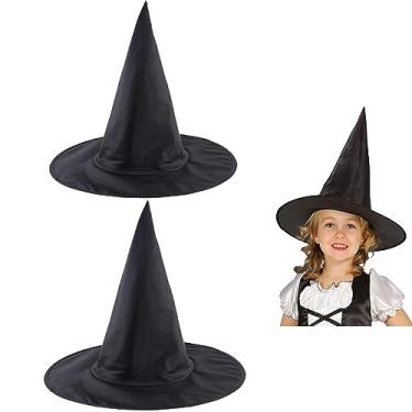 Imagem de 2Pcs Halloween Witch Hats Wizard Hats Costume Accessory for Party Decoration Kids Party Favors Dressing Up