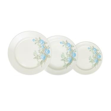 Imagem de Produzido pela Schmidt Serviço de Baixela 18 Peças em Louça Coleção Brisa Azul