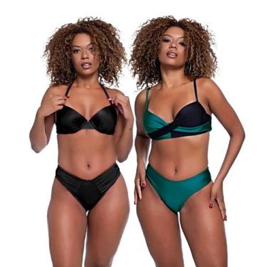 Imagem de Kit Biquínis Feminino Com Bojo Levanta Busto Asa Delta - HYPE MODAS, K