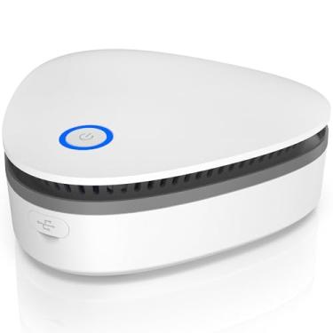 Imagem de VANSU Mini máquina de ozônio alimentada por bateria de 20 mg/h para caça, casa, sapatos, armário, geladeira, areia para gatos (branca)