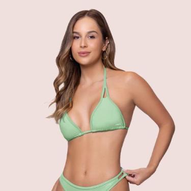 Imagem de Top Biquini Com Bojo Removível Modelo Cortininha Selene Feminino Adult