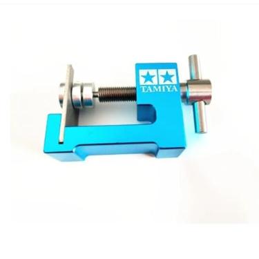 Imagem de Extrator de roda Rolo guia de remoção de pneu 520 Rolamento Mounter Ferramenta Desmontadora para Tamiya Mini 4WD Carro Ferramenta Profissional (Azul)